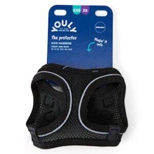 black reflective youly “ the protector” dog harness size XXS-XS (10-12in)